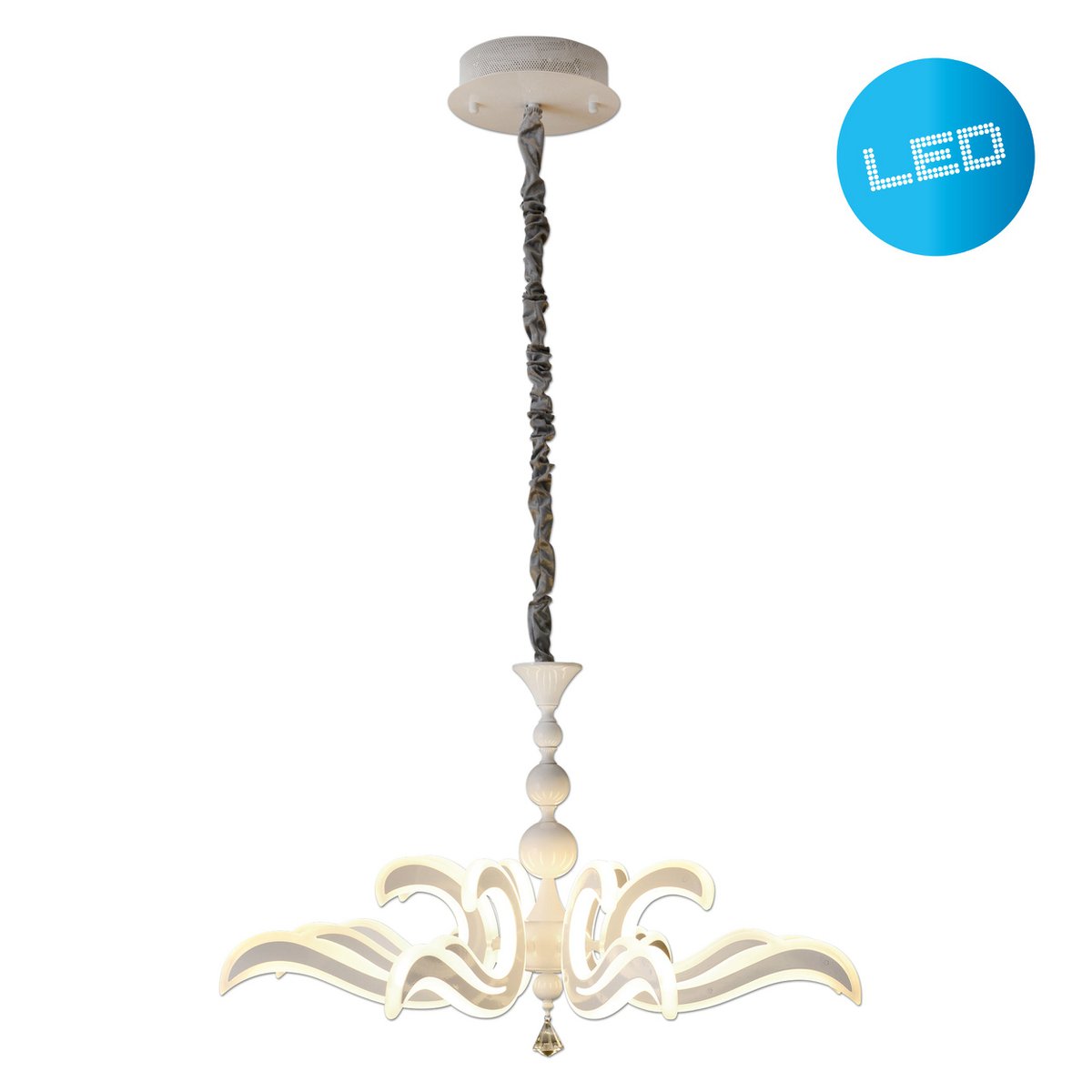 LED Kroonluchter Ludwig Wit - Ø 66 cm