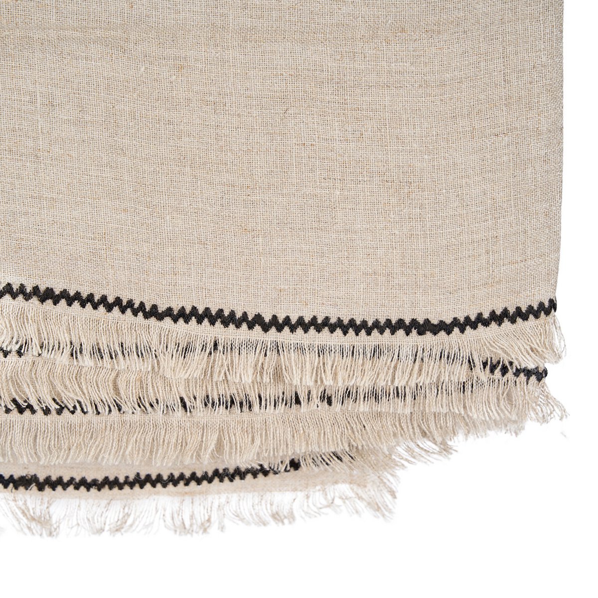 Tafelkleed Toscaanse naturel zwart - 150 x 250 cm