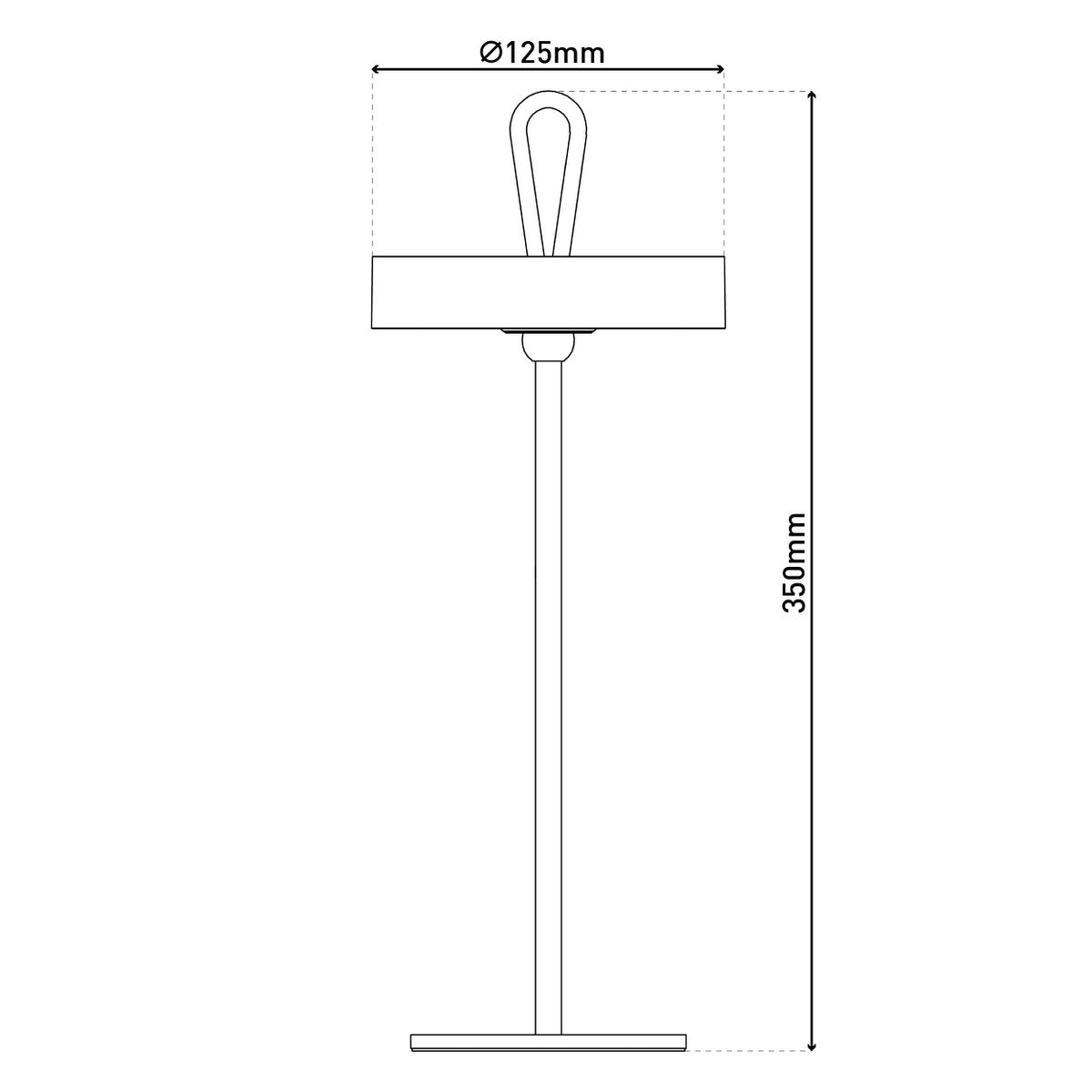 LED Acculamp Magnetisch Grijs - 36 cm