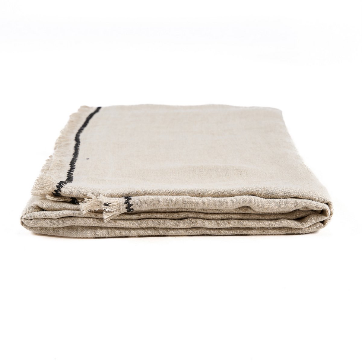 Tafelkleed Toscaanse naturel zwart - 150 x 250 cm