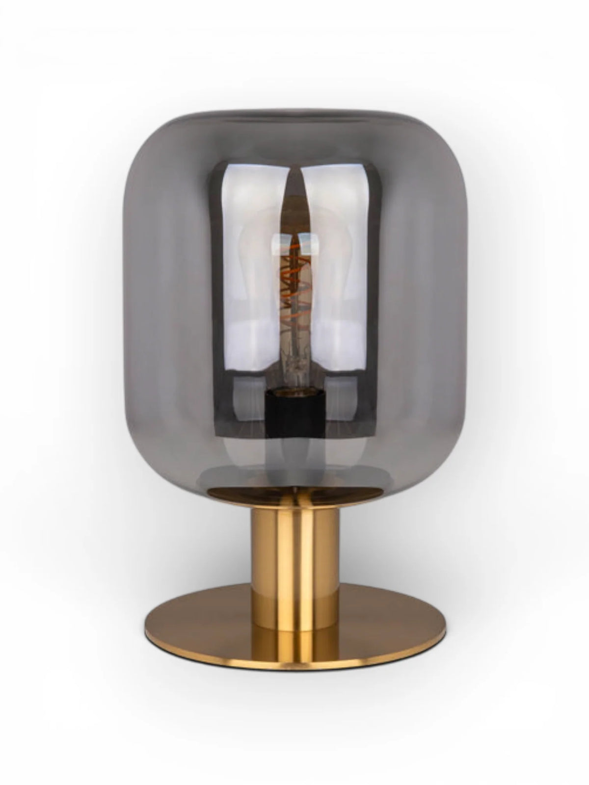 Glazen Tafellamp Alessio Goud/Rookglas - 30 cm (E14)