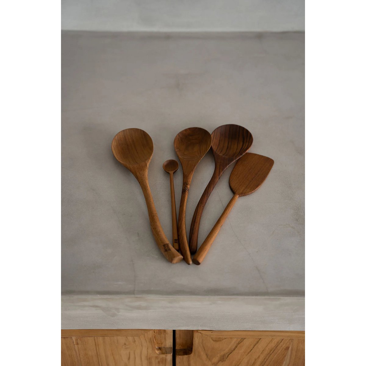 Teak doseerlepel Wortel bruin