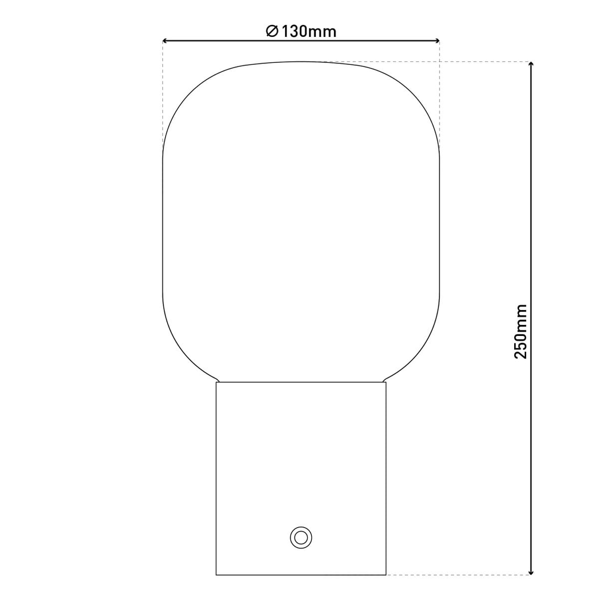 Snoerloze Tafellamp Albero Chroom/Glas - 25 cm (Touch)