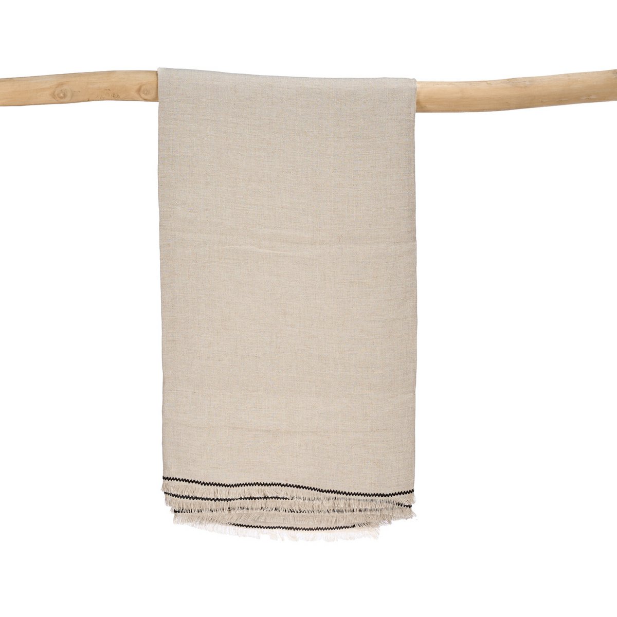 Tafelkleed Toscaanse naturel zwart - 150 x 250 cm
