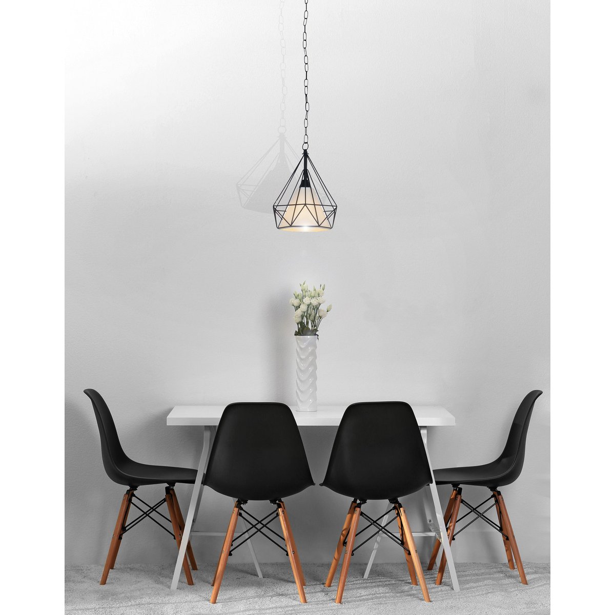 Metalen Hanglamp Alex Zwart - Ø 29 cm