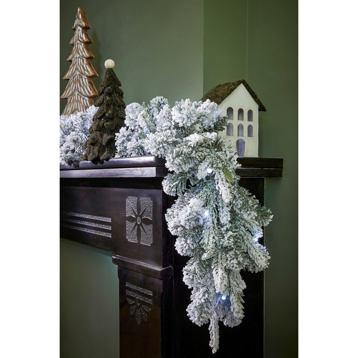 Kerstslinger Grimshaw Verlicht Groen - 270 cm