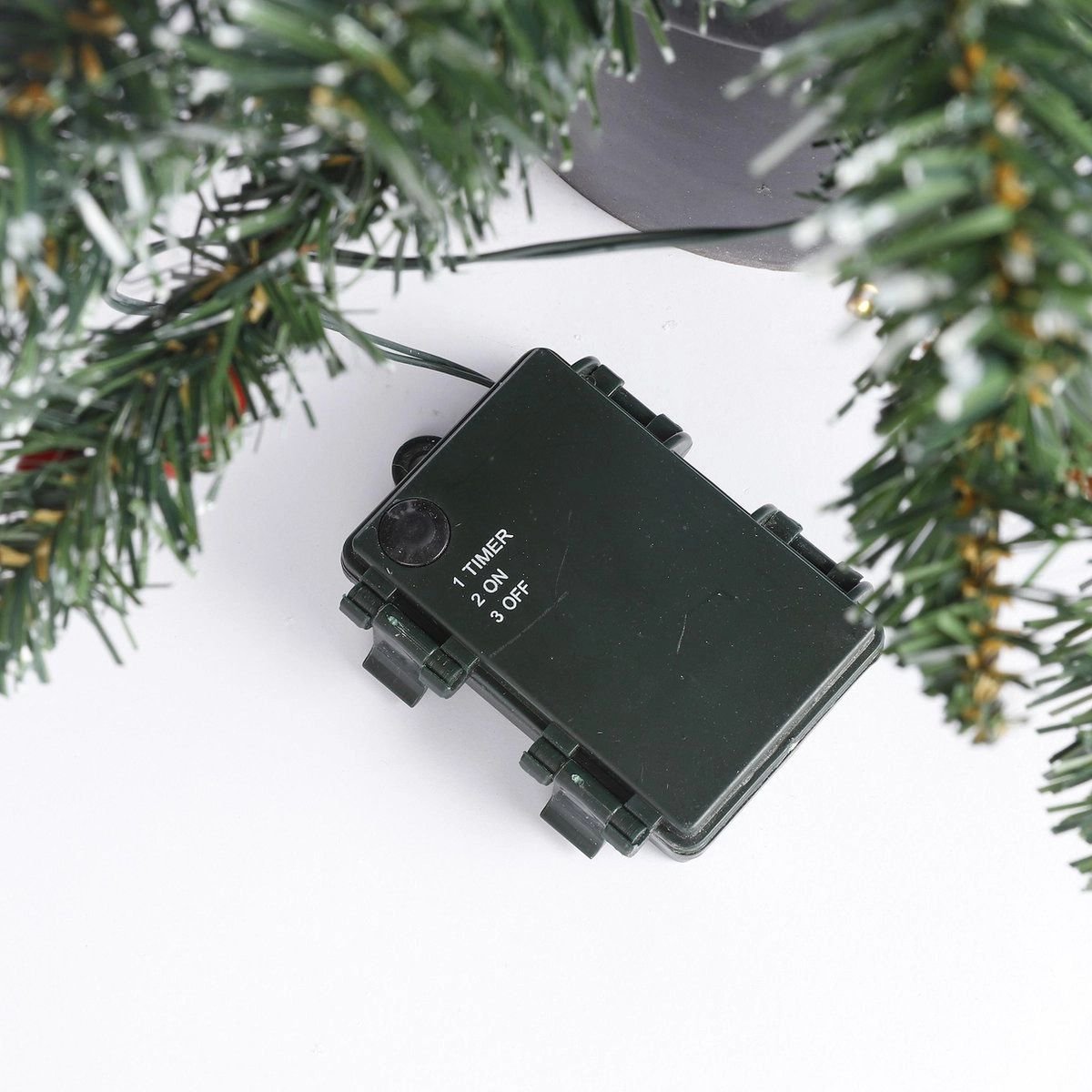 Kerstset Creston Verlicht Groen - 2 × 90 cm + kerstkrans Ø 45 cm
