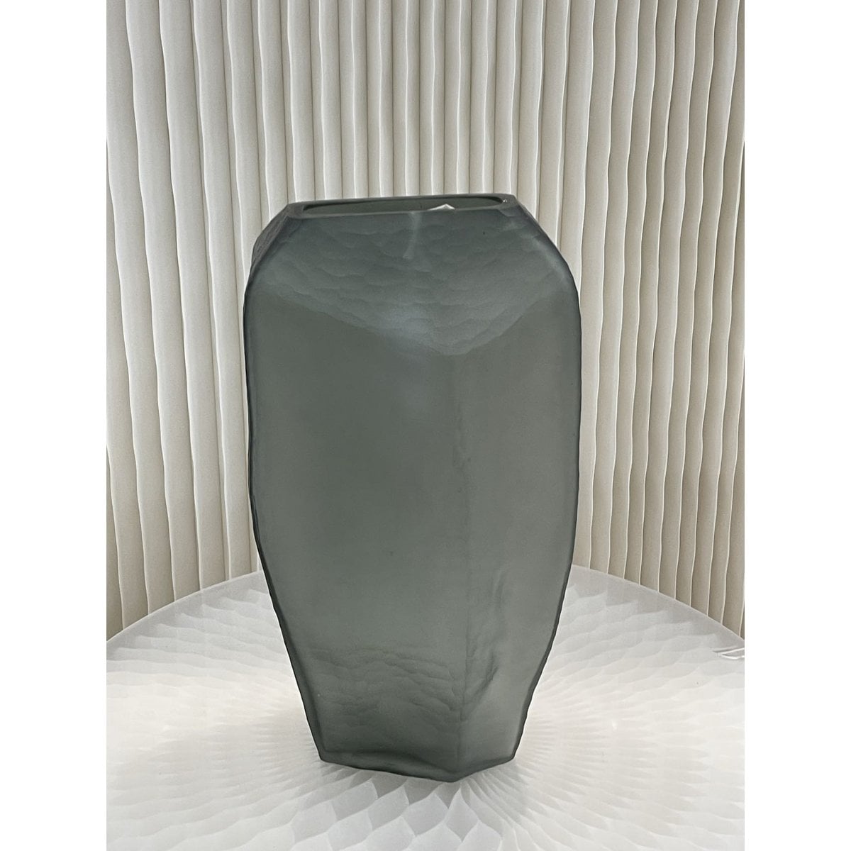 Glazen vaas Stone Smoke grijs mat
