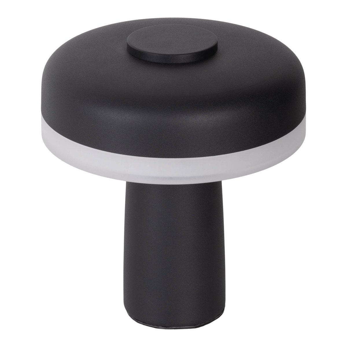 Snoerloze Tafellamp Pilu Zwart/Wit - 16,5 cm (Touch/Dimbaar)
