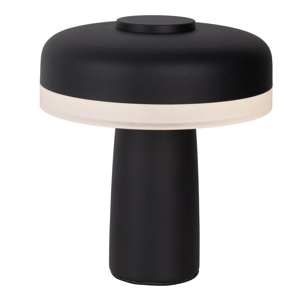 Snoerloze Tafellamp Pilu Zwart/Wit - 16,5 cm (Touch/Dimbaar)