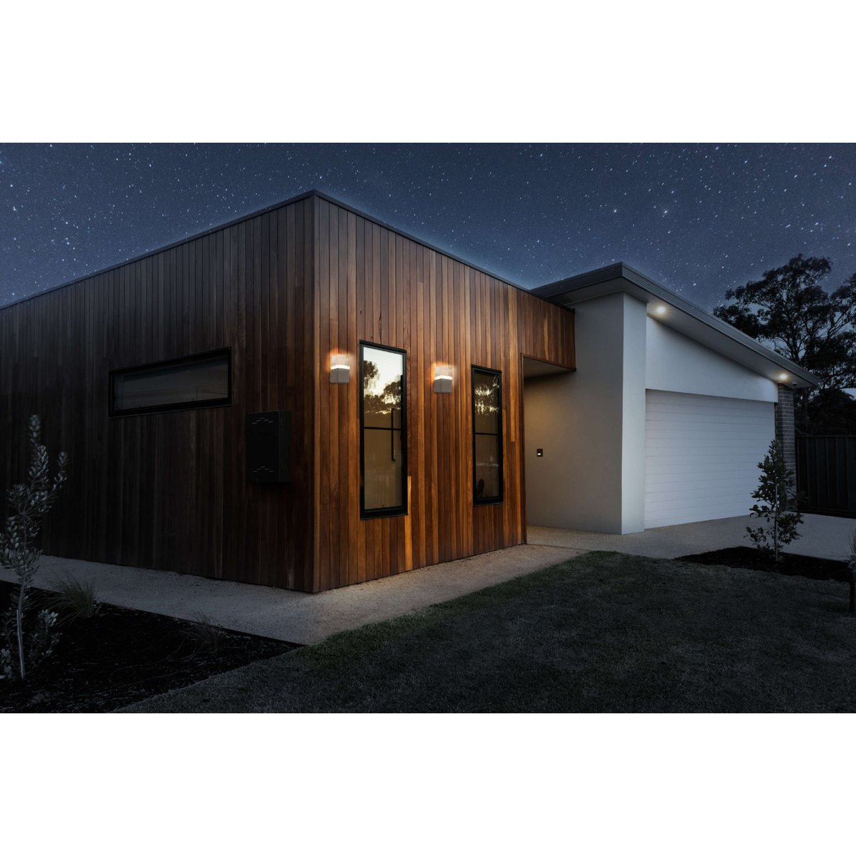 LED Buitenlamp Wand Leah Staal