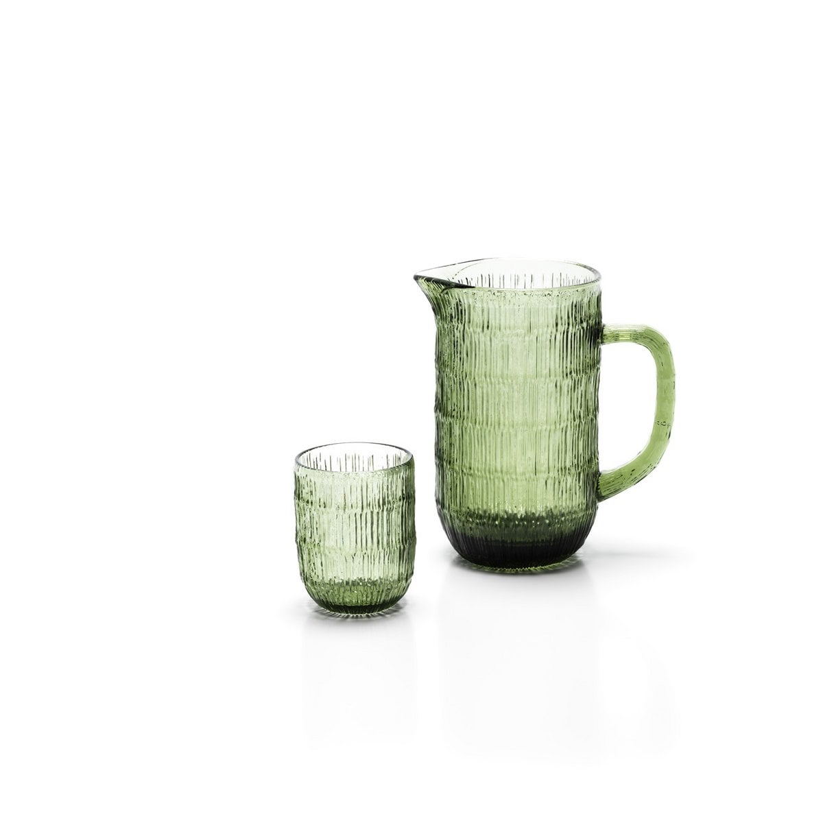 Glazen kan Moss ripple groen
