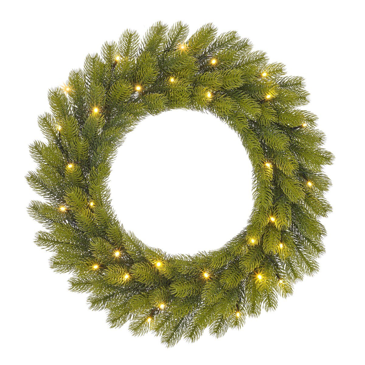 Kerstkrans Nagoya Verlicht Groen - Ø 60 cm