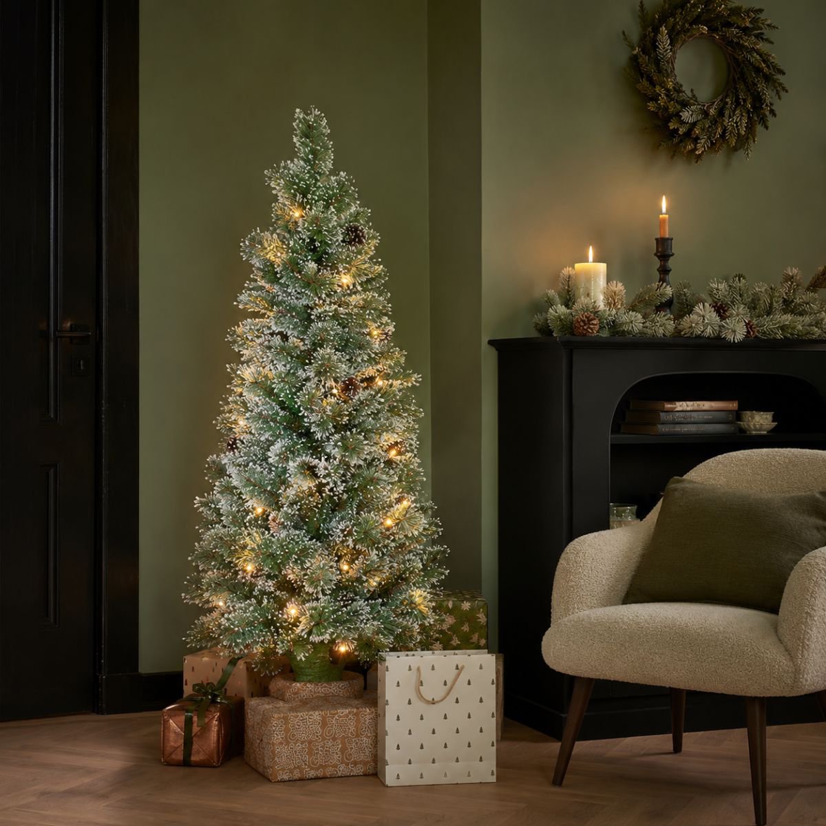 Kunstkerstboom Vandans Verlicht Groen - 120 cm