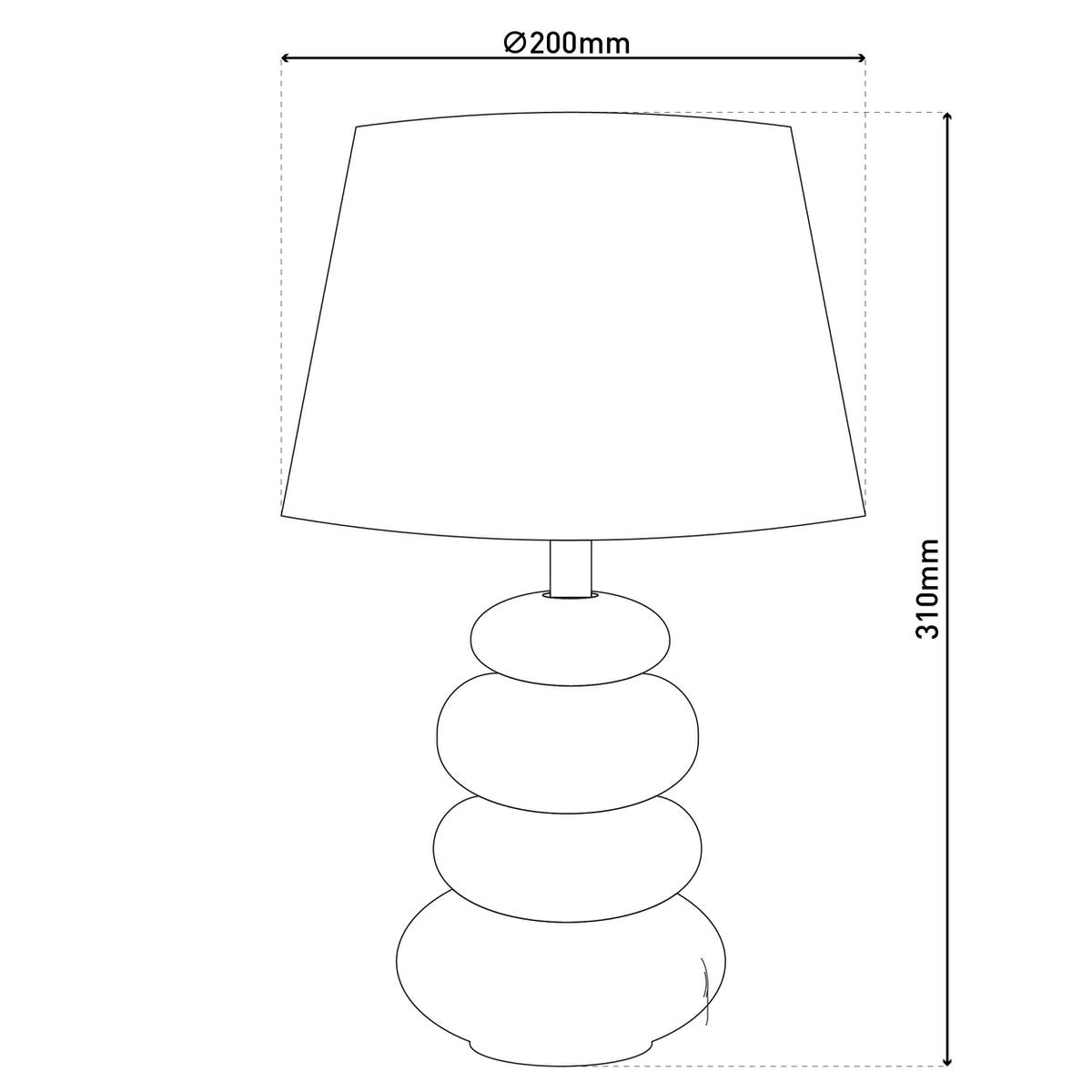 Keramische tafellamp "Stoney", keramische tafellamp in bruin, met E14 - aansluiting, tafellamp voor eetkamer, woonkamer, gang of kantoor, of als een bedlamp, 31 cm hoog - OutHome