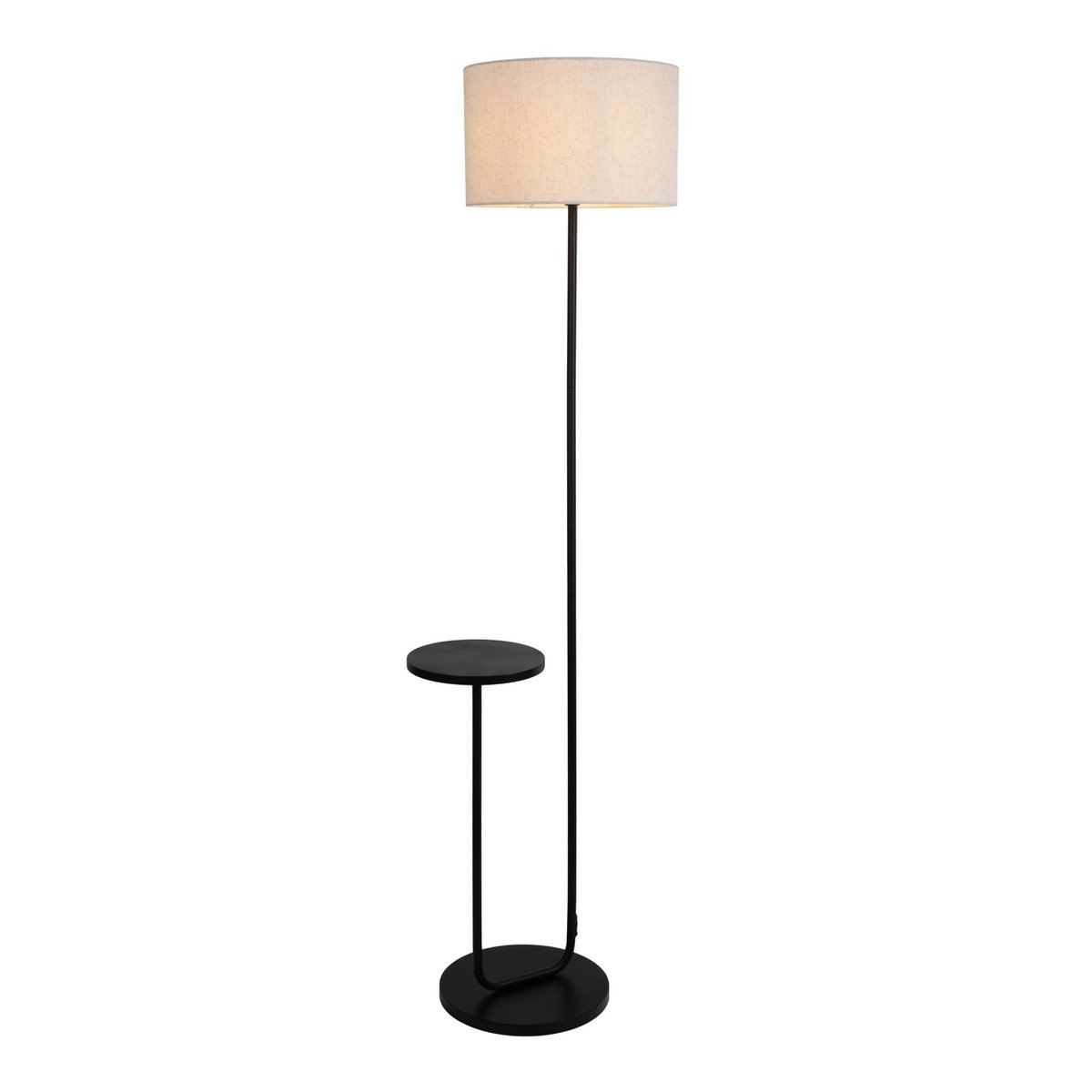 Vloerlamp Tordis met Tafel Zwart/Wit - 157 cm (E27)