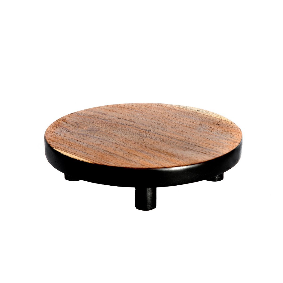 Massief teak taartstand Bondi natuurlijk zwart - M - OutHome