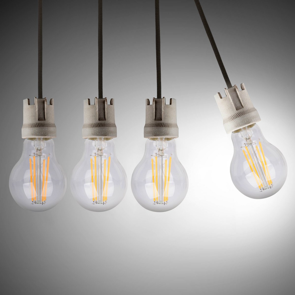 LED-filamentlampen (6-delig) - E14, 8W, Helder Glas