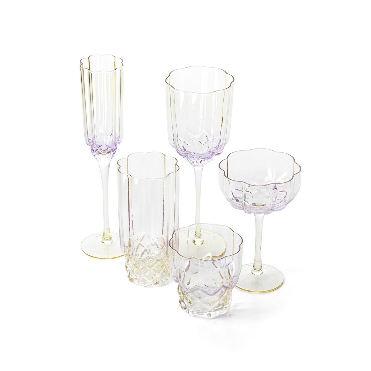 Glazen wijnglas Pink blush roze