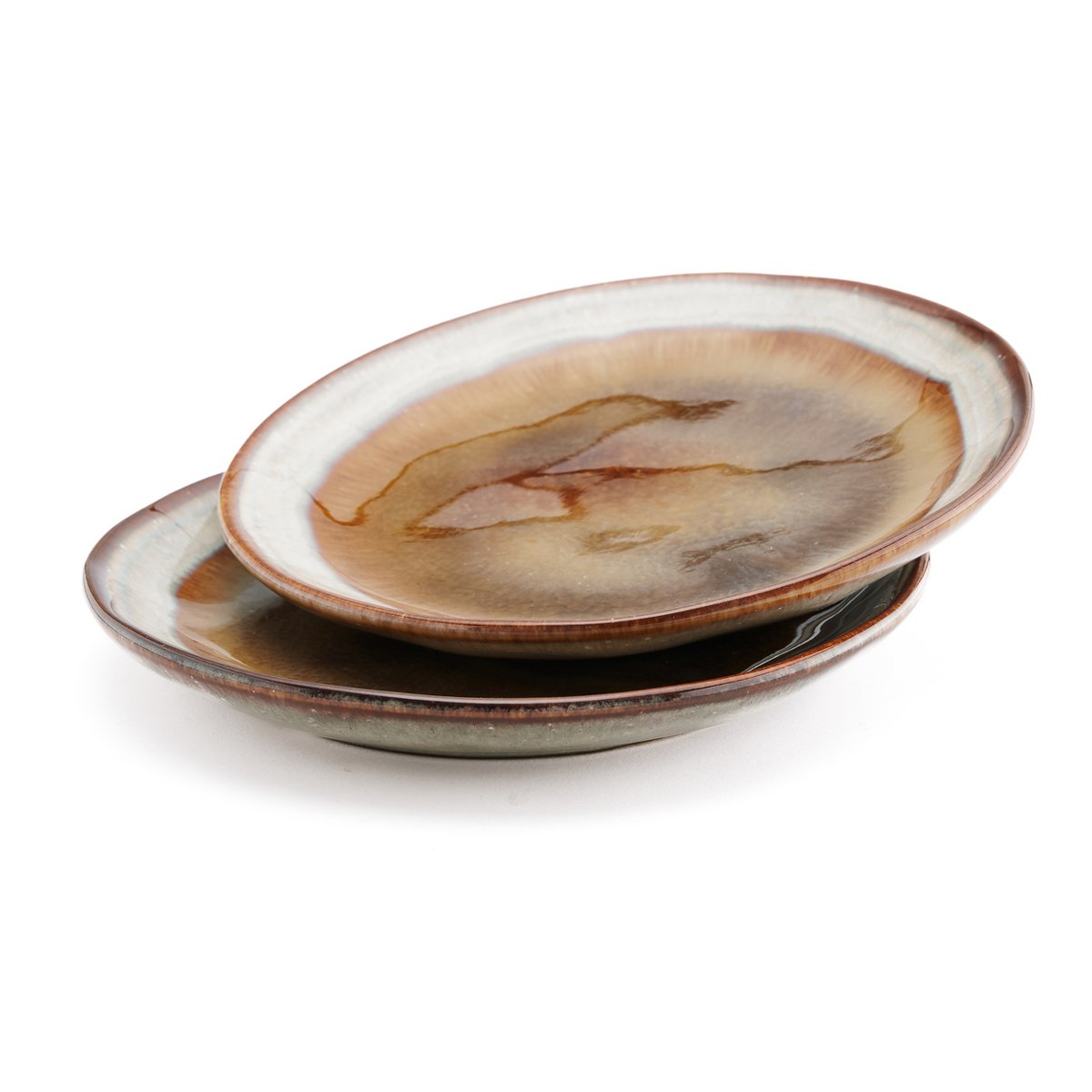 Porseleinen bord Comporta bruin/beige