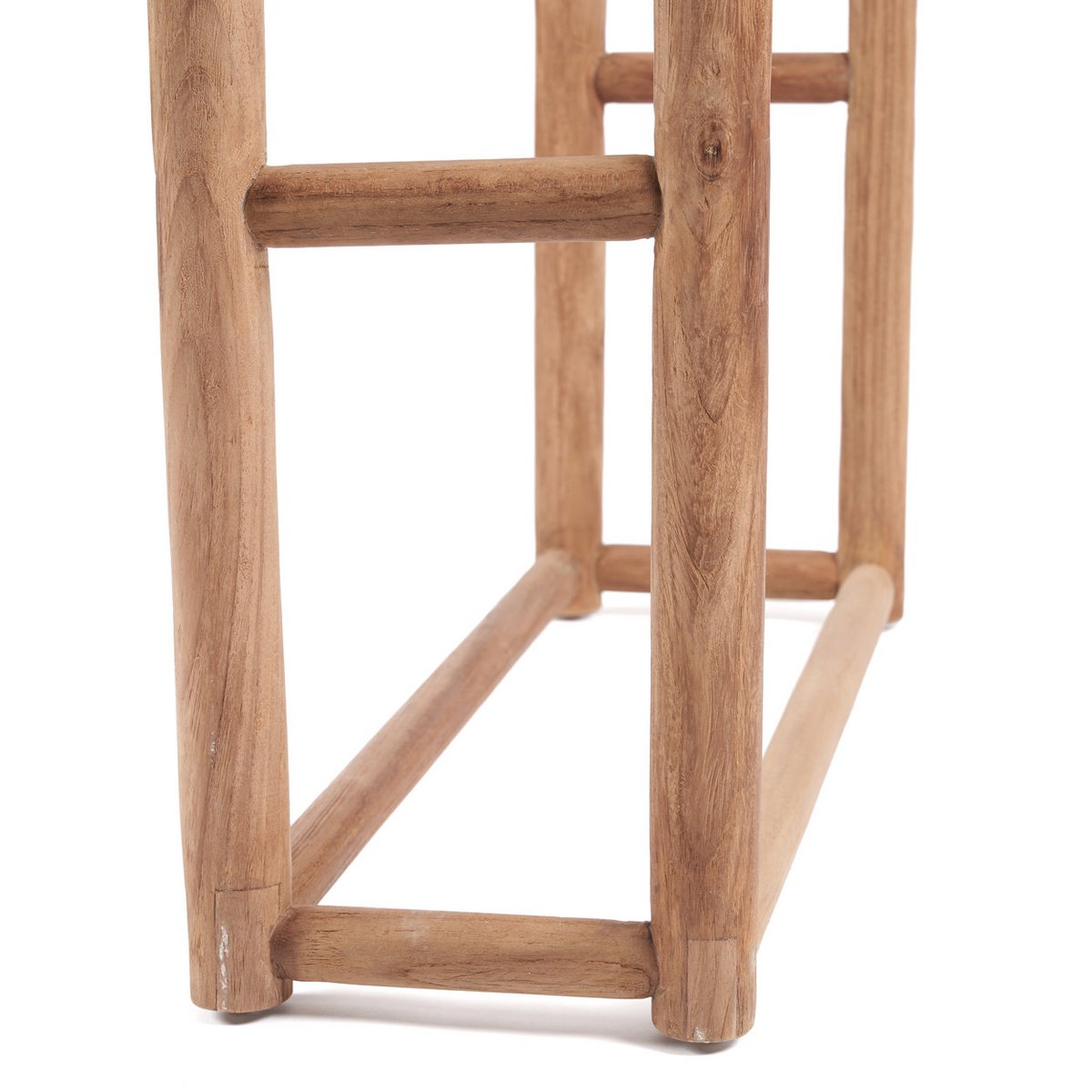 Teakhouten handdoekhanger rustiek naturel
