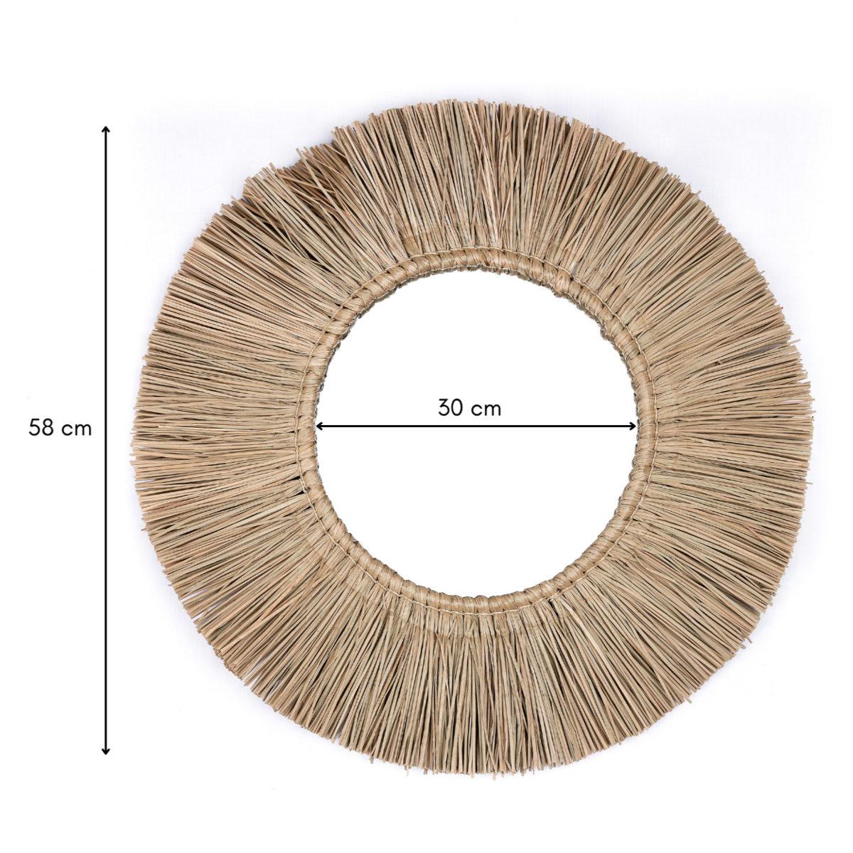 Wandspiegel Zeegras Rimba - Ø 60 cm