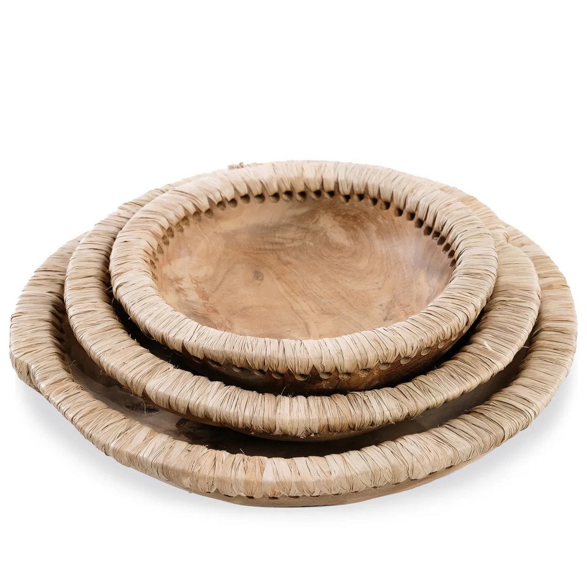 Teakhouten kom Like me naturel - 30 cm