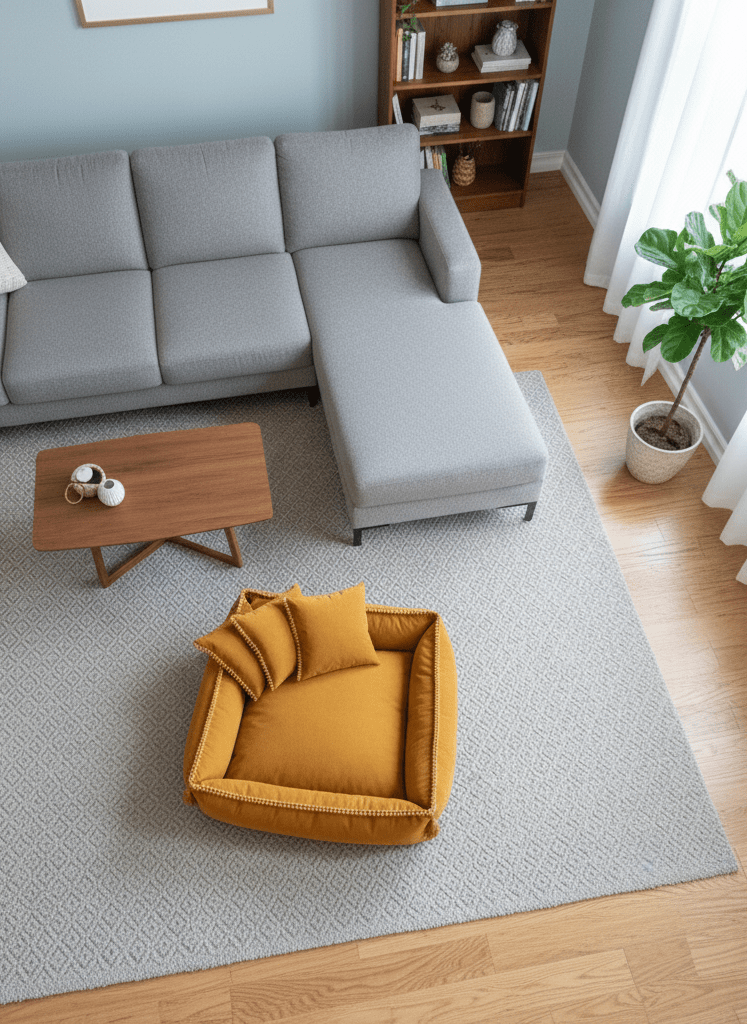 Luxe handgemaakt huisdierbed Geel - OutHome