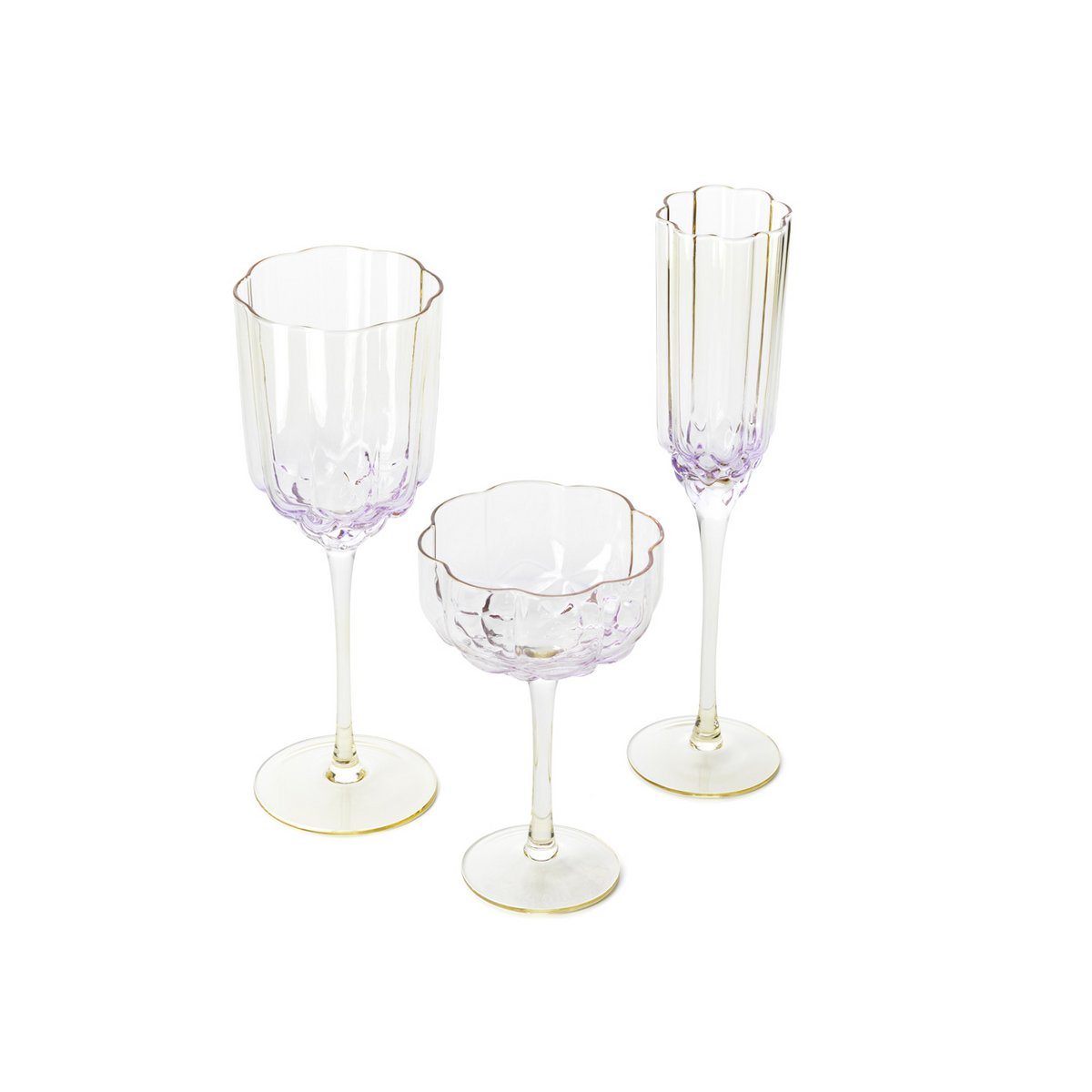 Glazen champagnefluit Pink blush roze