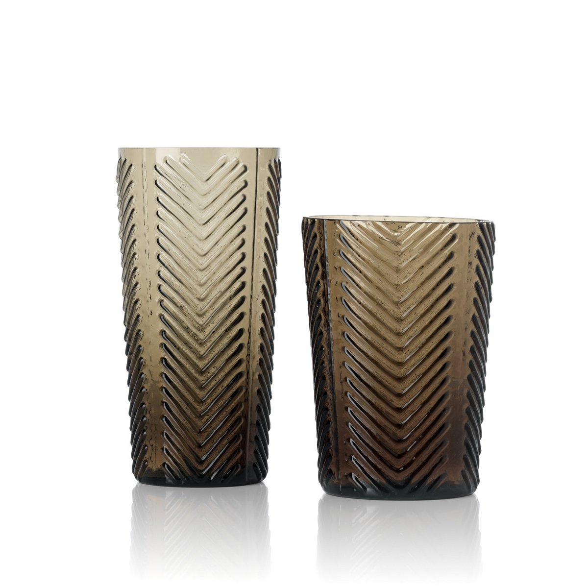 Highballglas Visgraat rookgrijs