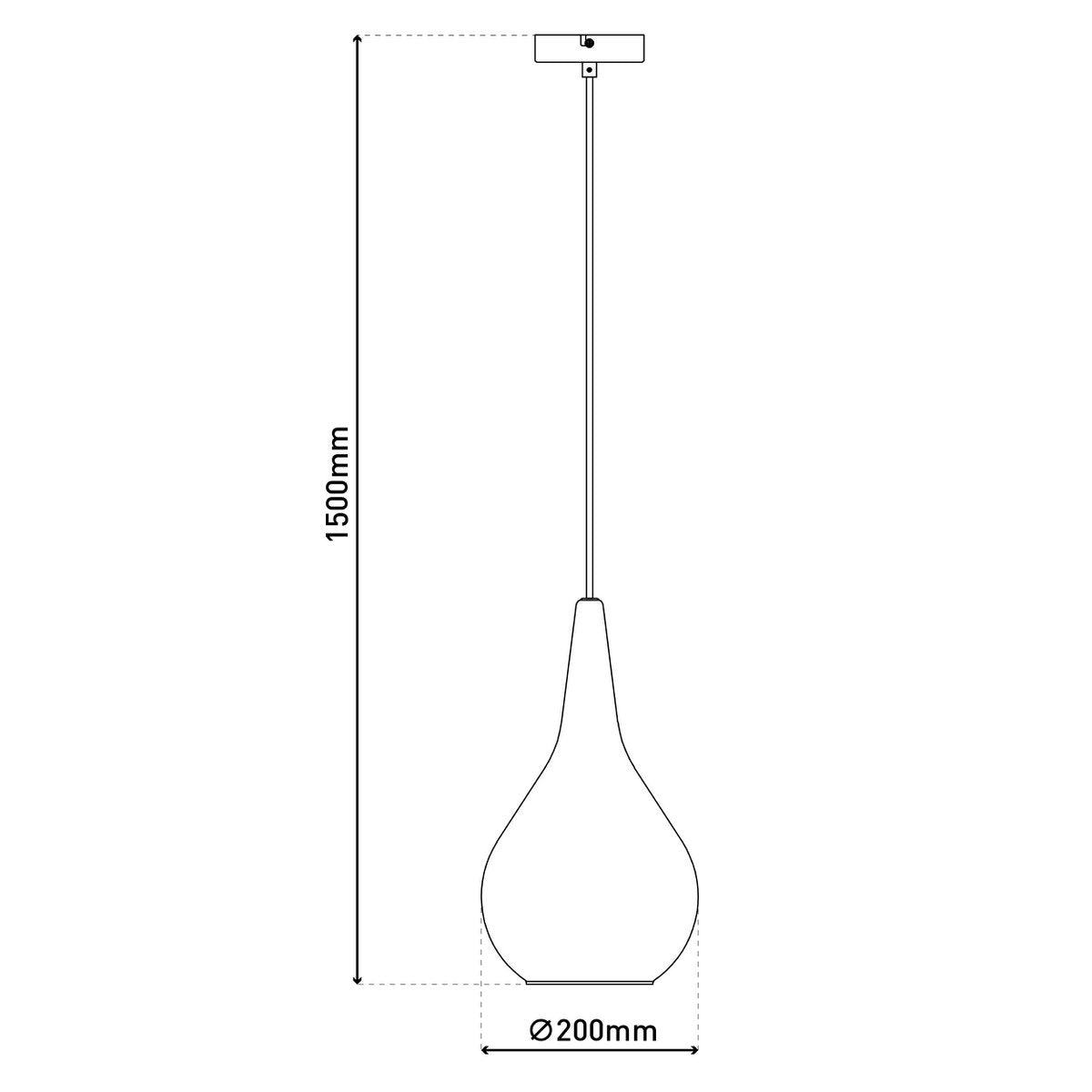 Hanglamp Gota Rookglas - Ø 20 cm (E27)