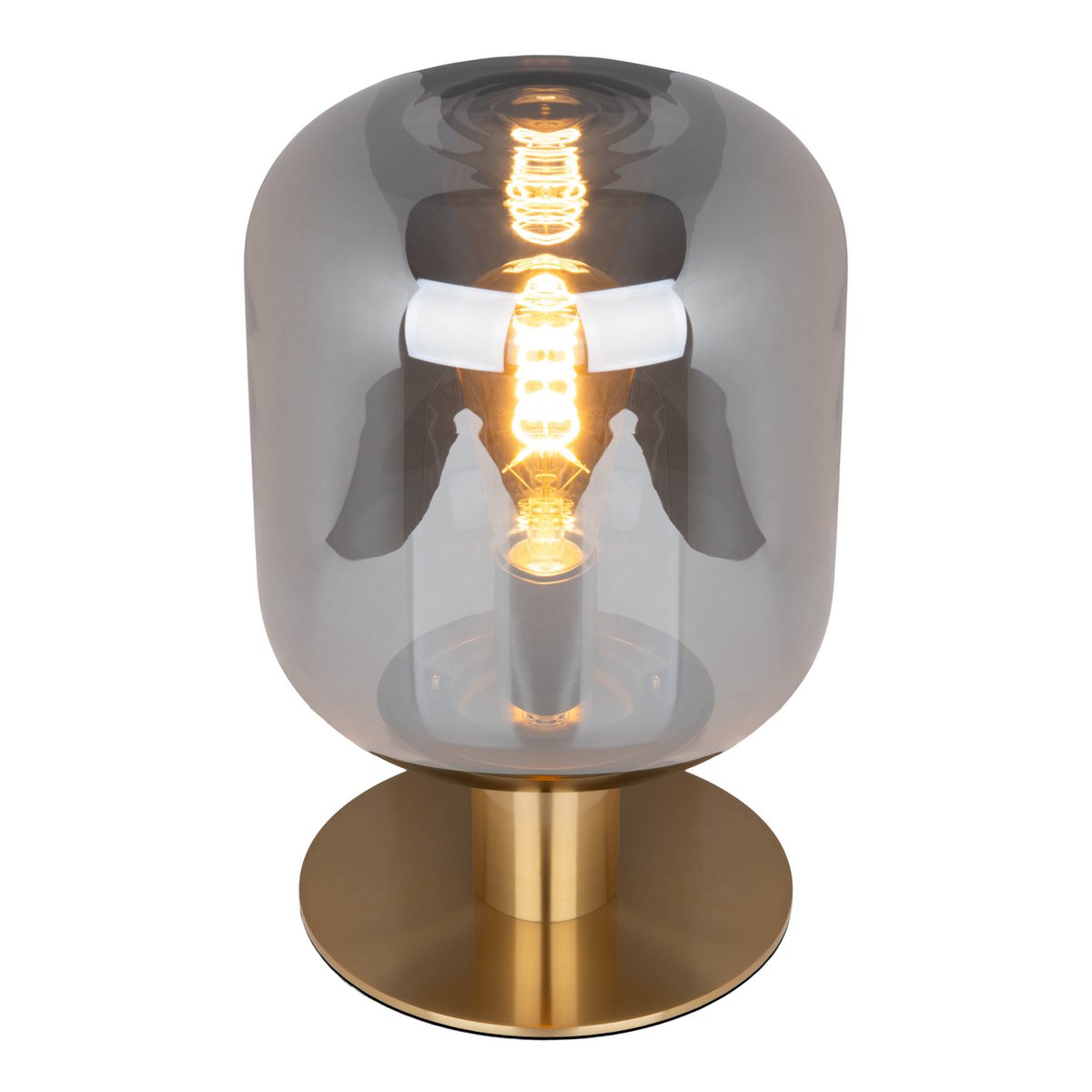 Glazen Tafellamp Alessio Goud/Rookglas - 30 cm (E14)