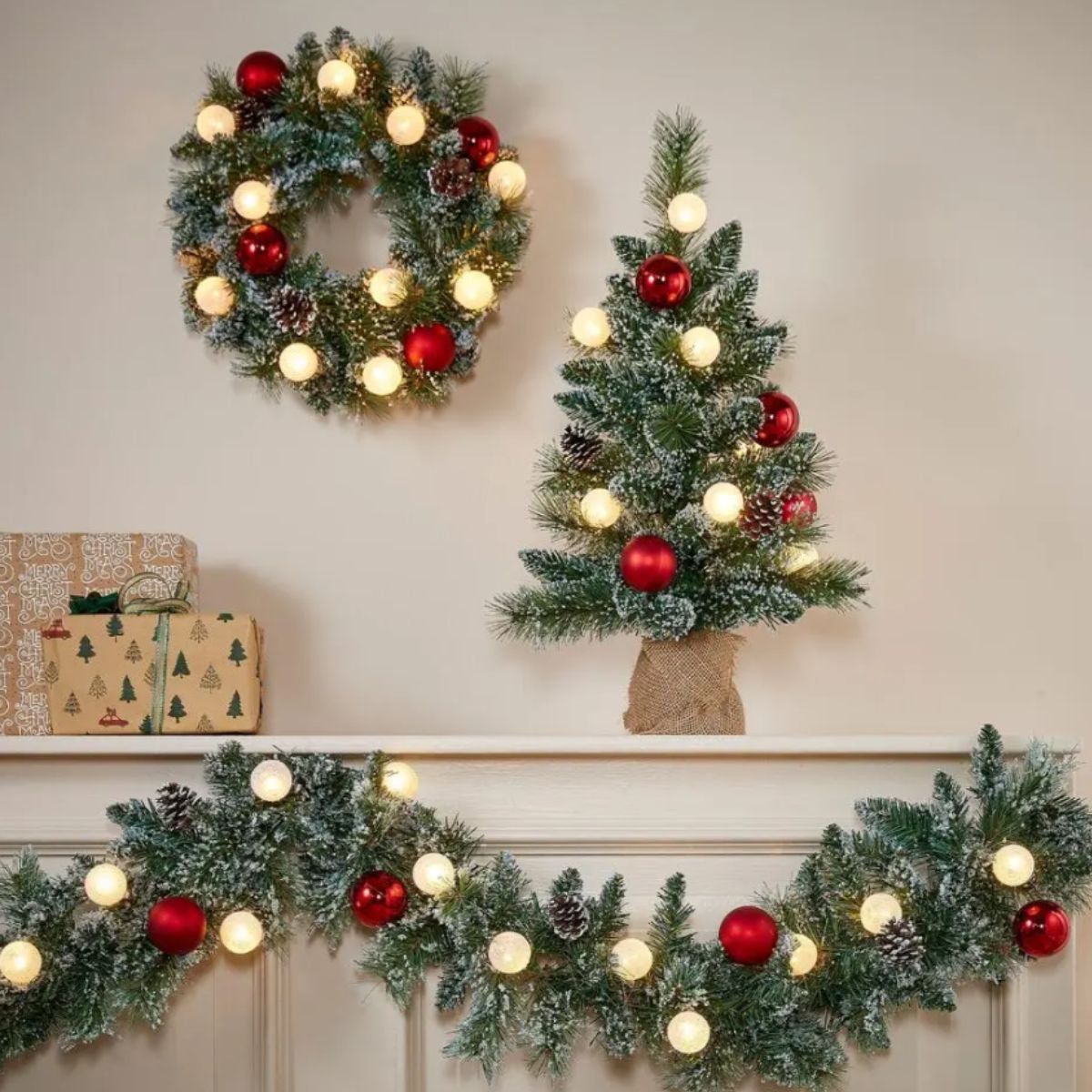 Kunstkerstboom Kaprun Verlicht Groen - 60 cm