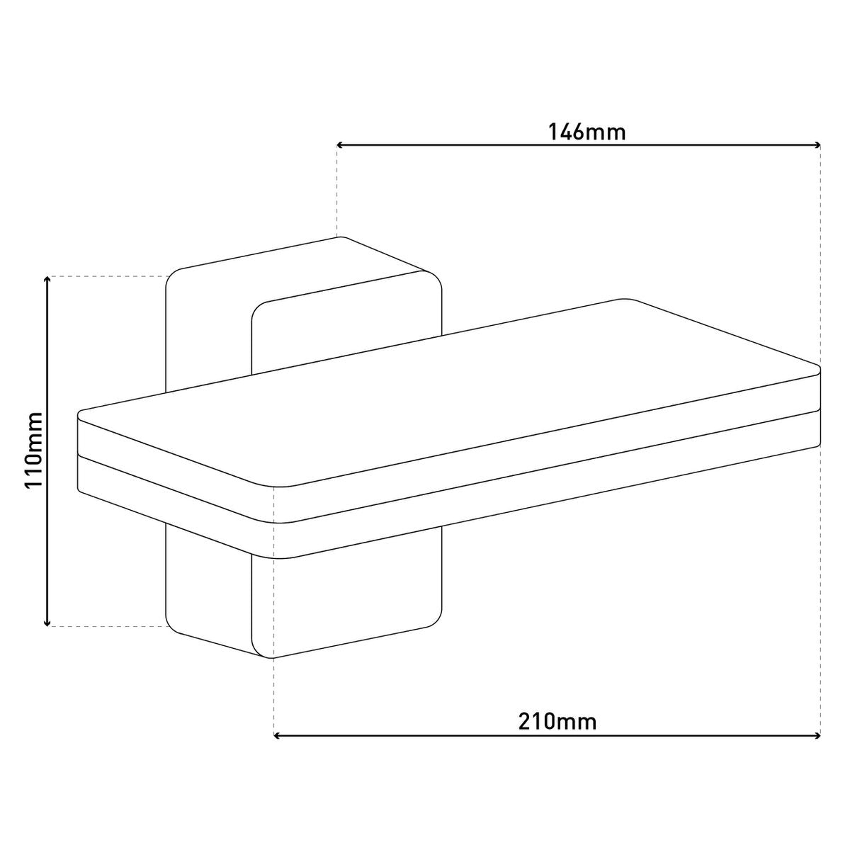 LED Buitenlamp Wand Clair Antraciet