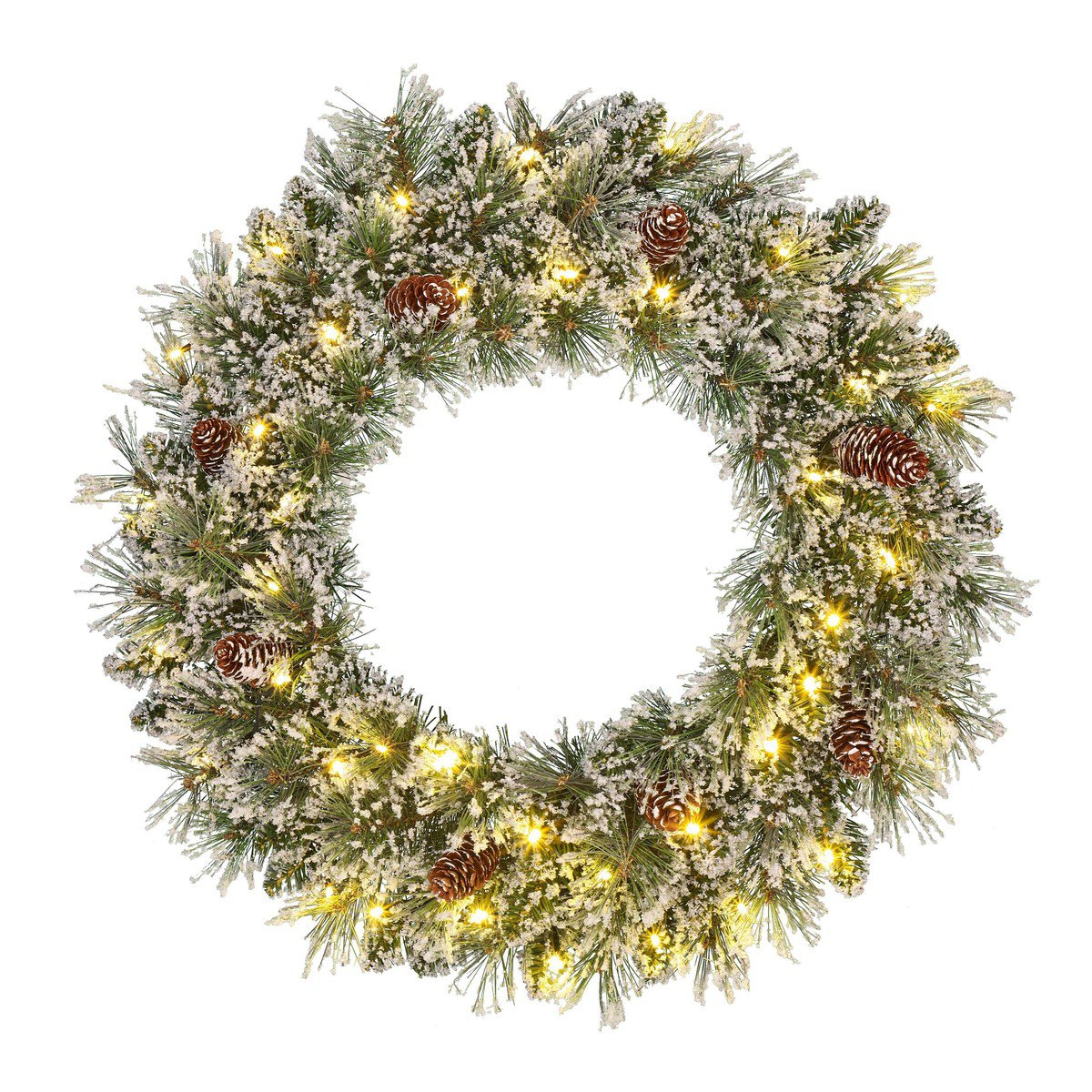 Kerstkrans Vandans Verlicht Groen - Ø 60 cm