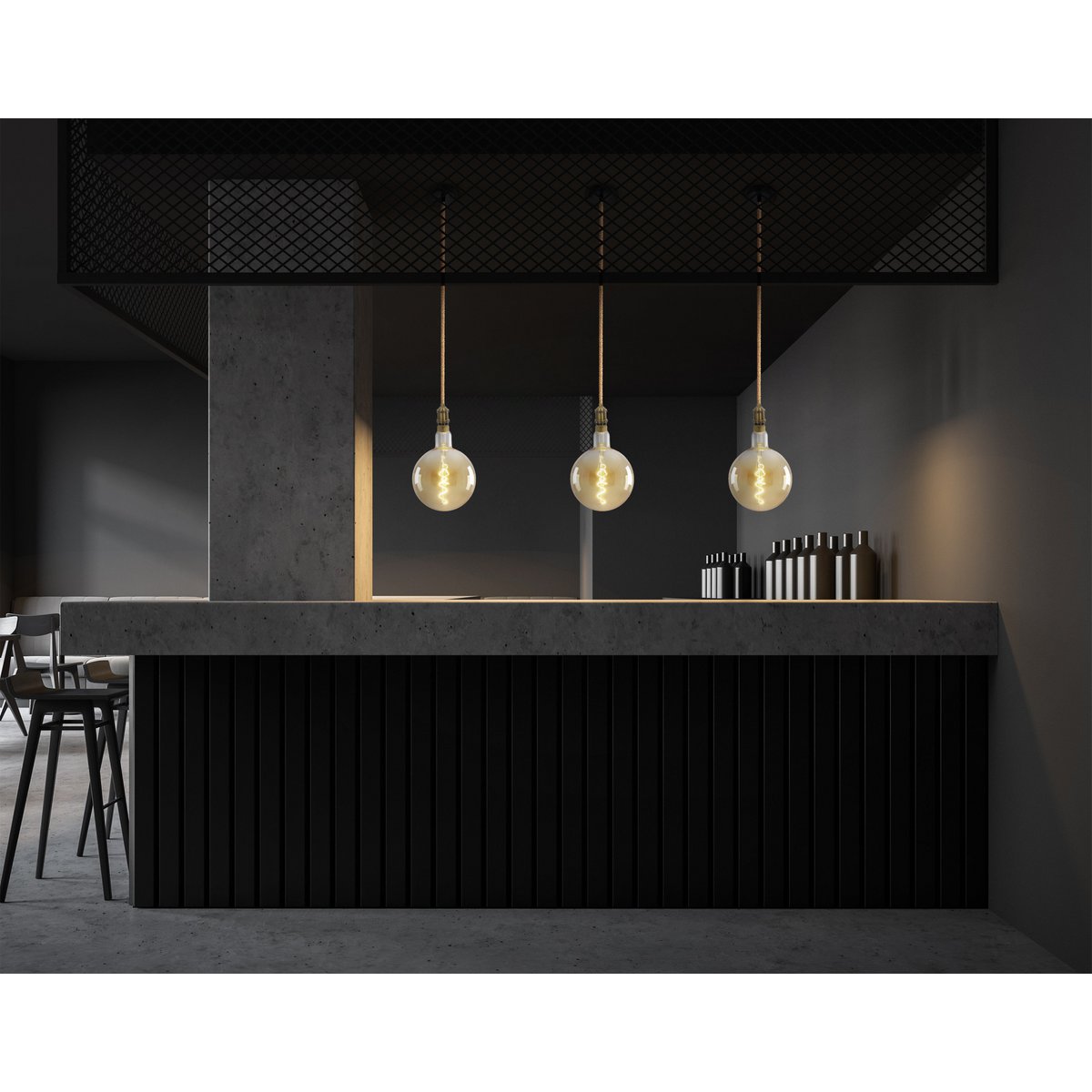 Metalen Hanglamp Ontario Oud Messing/Jute (E27)