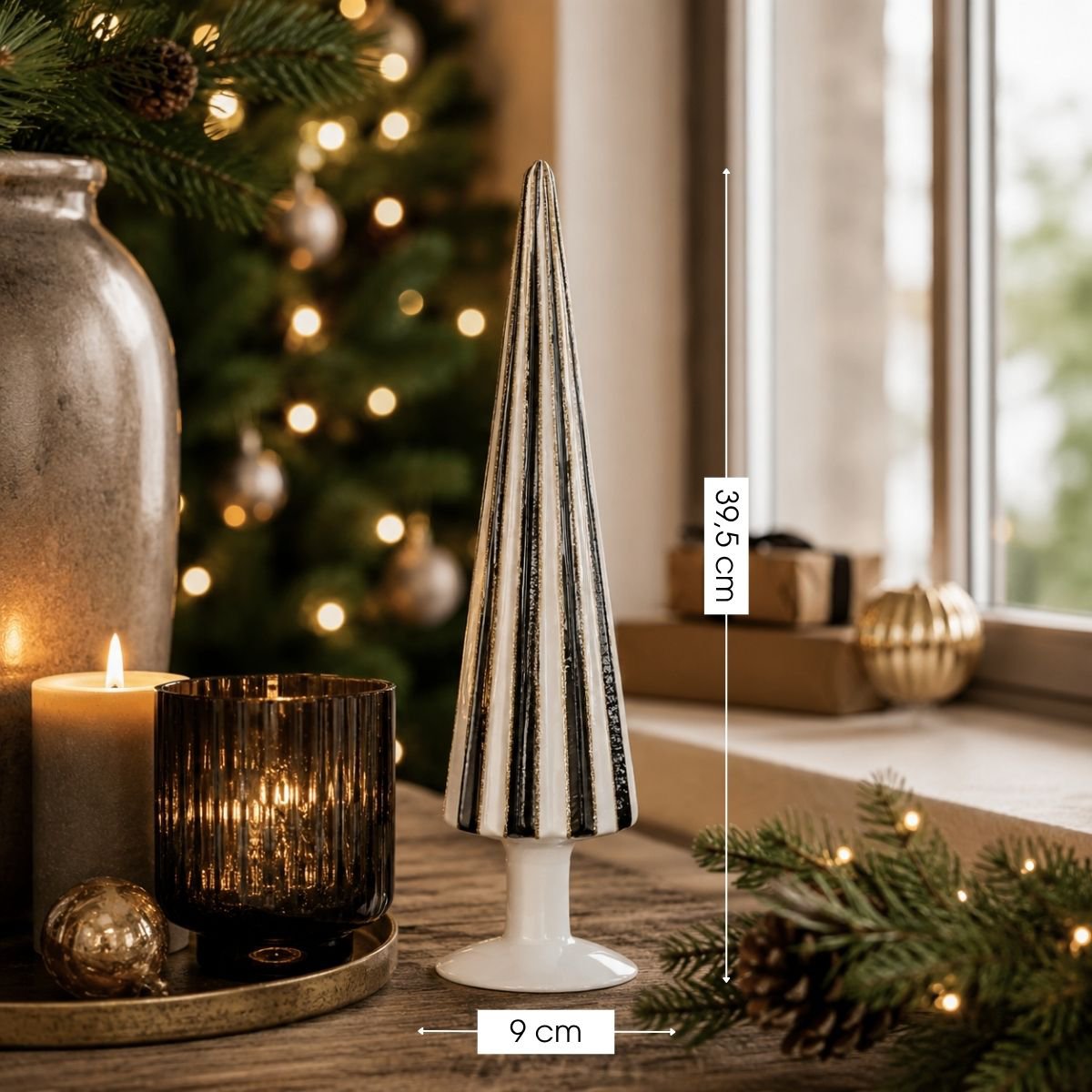 Decoratieve kerstboom Wit