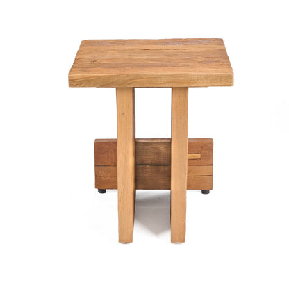 Teakhouten kruk Block naturel