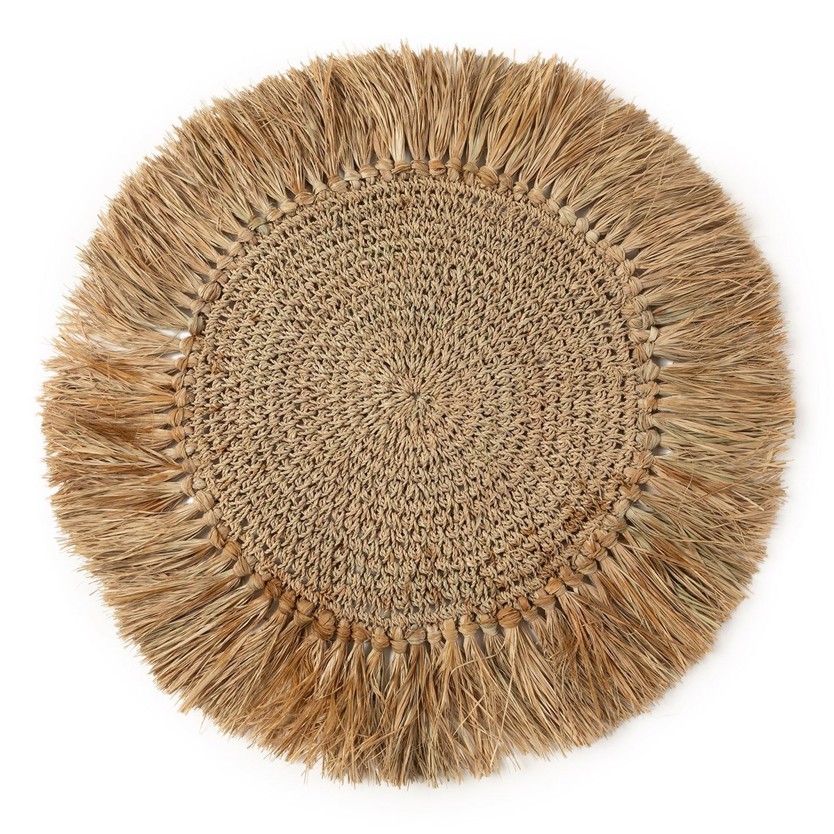 Raffia gehaakte placemat naturel - OutHome