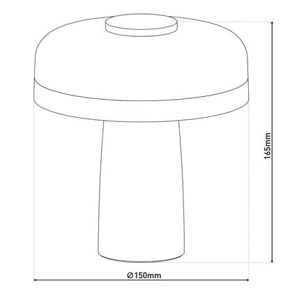Snoerloze Tafellamp Pilu Wit - 16,5 cm (Touch/Dimbaar)