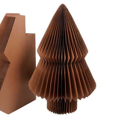 Decoratieve Kerstboom Papier Bruin - 152 cm