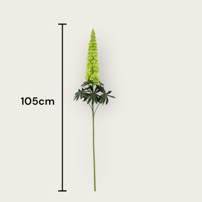 Zijden kunstbloem Lupine groen 105 cm