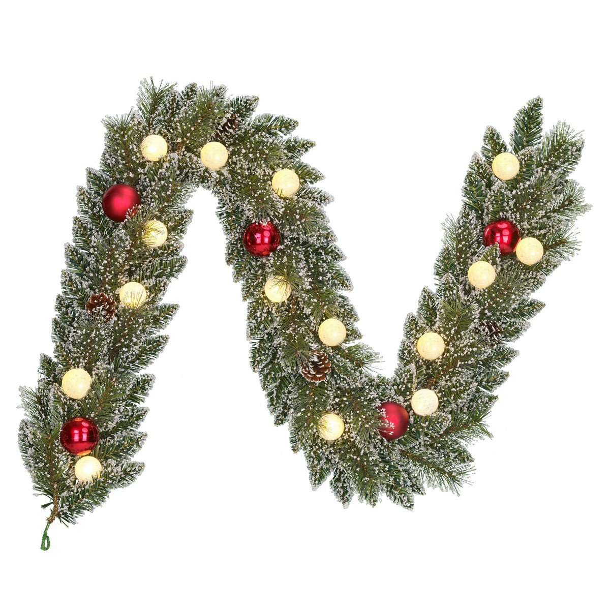 Kerstslinger Kaprun Verlicht Groen - 180 cm