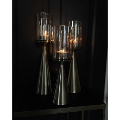 Glazen kandelaar goud L - 50 cm