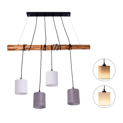 Hanglamp Malta 4-Lichts Grijs/Wit (E27)
