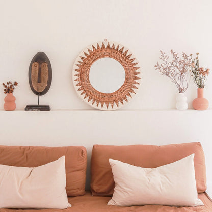 Wandspiegel Boho Awan Katoen - Ø 60 cm