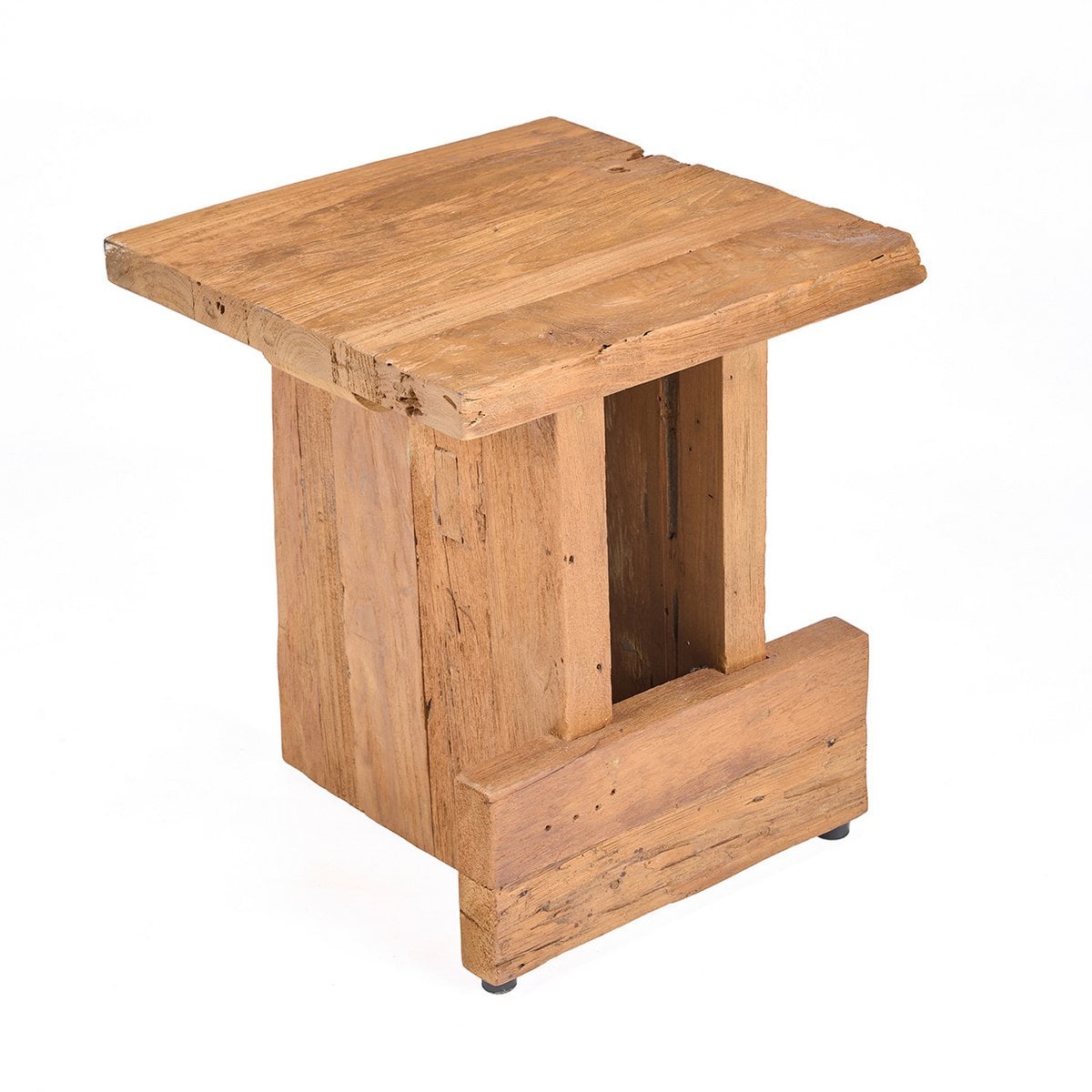 Teakhouten kruk Block naturel