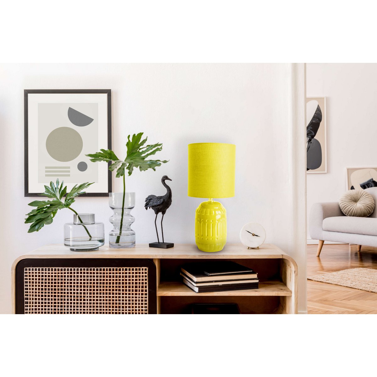 Keramische Tafellamp Erida Geel (E14) - OutHome