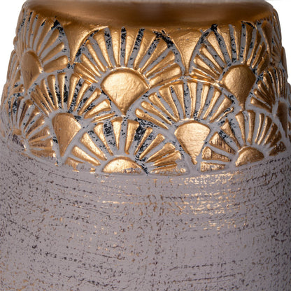 Keramische Tafellamp Bronco Beige/Goud - 39 cm (E14)
