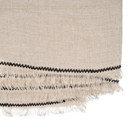 Tafelkleed Toscaanse naturel zwart - 150 x 250 cm